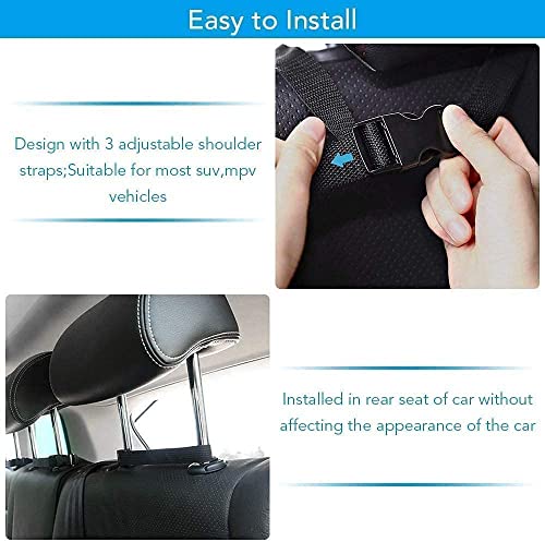 Image of Snuopfy Nylon Enstiler Car Trunk Organizer, Backseat Hanging Organizer With 8 Large Storage Pockets, For Car, Suv, Truck, Van, Space Saving Expert, Automobiles, Black