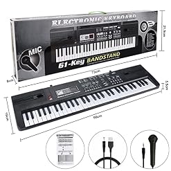 RenFox Clavier Electronique 61 Touches Clavier de Piano Enfants Piano Jouet Clavier avec Microphone, Chargable Pianos… - Les Beatles, Paul McCartney, John Lennon, RIngo Starr, George Harrison RenFox Clavier Electronique 61 Touches Clavier de Piano Enfants Piano Jouet Clavier avec Microphone, Chargable Pianos… – Image 7
