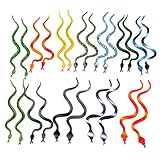 🐍【HOCHWERTIGES MATERIAL】: Plastikschlangen die Gummischlange aus Kunststoffzement, sehr realistisch und ungiftig, stabil, langlebig, kein chemischer Geruch.