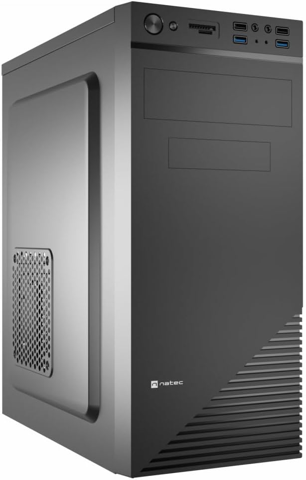 Natec Cabassu G2 Midi Tower PC Case, front-left view