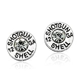 PammyJ Bullet Stud Earrings with Clear Crystal