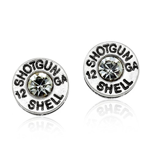 Pammyj Bullet Stud Earrings With Clear Crystal #TOP13