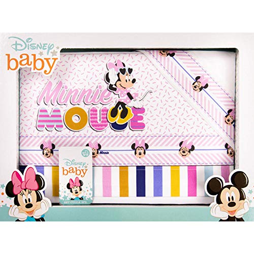 completo lenzuola lettino con sbarre disney baby minnie