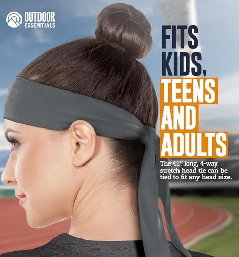 Image of OutdoorEssentials Tie Headband - Sweat-Wicking Running Headband - Hair Control Head Tie - Ninja Costume Accessories