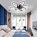 Ventilatore da soffitto con illuminazione Lampada da soffitto moderna a LED dimmerabile Silenzioso 66W con telecomando per soggiorno Sala da pranzo Camera da bambini (dimensioni: 70 cm)（Nero）