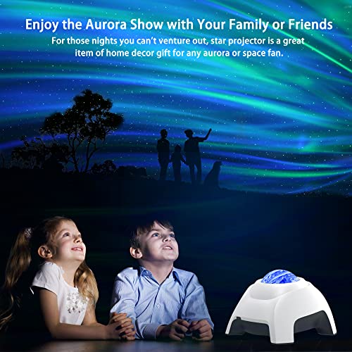 Airivo Star Projector, Galaxy Projector Northern Lights, Aurora Projector & Music Speaker & White Noise, Night Light Projector For Kids Adults, For Bedroom, Room Decor, Party, Ceiling(White) #TOP4