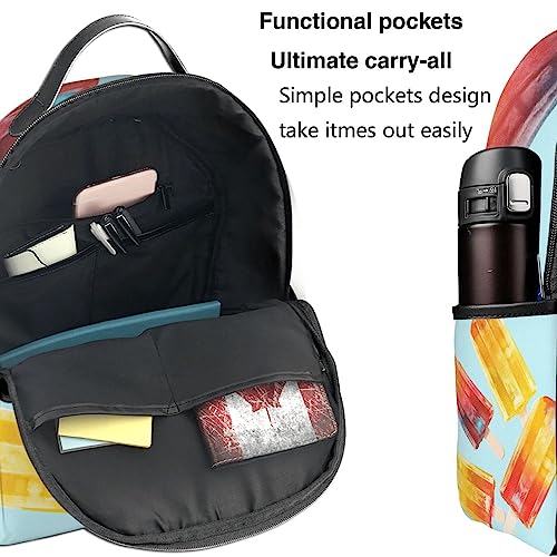 Sac à dos de voyage imprimé Popsicles BAFAFA noir en taille unique pour PC - 5