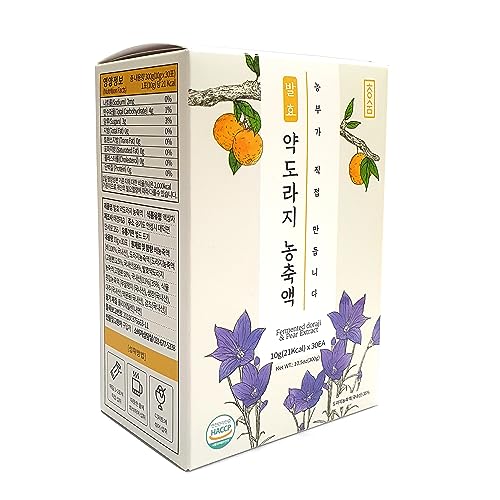Minecook Fermented Balloon Flower Root & Pear Extract (10g X30ea) Korean Herbs Doraji Bellflower Root Tea Extracts 도라지청
