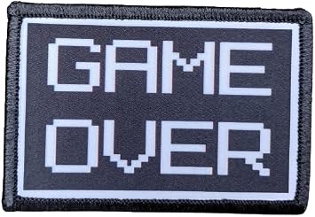 Game Over Morale Patch - 2x3 Hook and Loop Patches for Molle Gear, Operator Hat, Rucksack, Pack Bag, Backpack, Tactical Accessories and Gear, Made in The USA