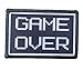 Game Over Morale Patch White Removable Hook and Loop for Molle Gear, Operator Hat, Rucksack, Pack Bag, Backpack, Made in The USA