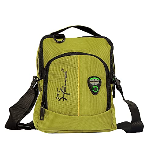 Image of Hawai PVC Coated Water Resistant Polyester Nylon Casual Sling Messenger Side Bag for Office College Outdoor Travel Daytrip-PUBWC1 for Men Women