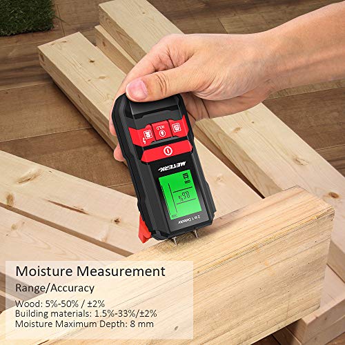 Stud Finder Sensor Meterk Wall Scanner - 5 in 1 Electronic Center Finder Multi-Functional Wall Finder Detector with LED/Sound Warning for Wood Stud/Metal/Live AC Wire/Moisture Detection - Thumbnail 7