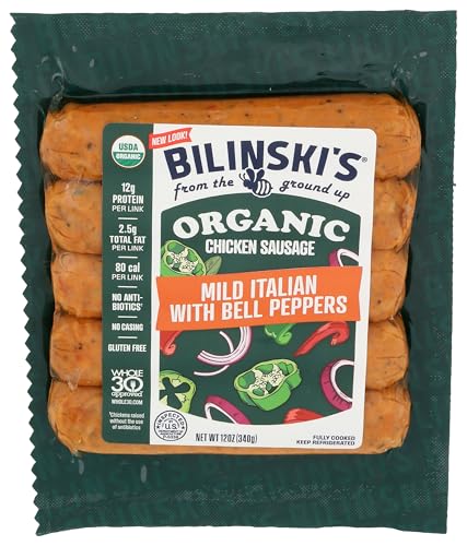 Bilinski, Organic Mild Italian Chicken Sausage, 12 Ounce