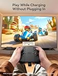 JSAUX Charging Grip for Switch 2 JoyCon, Built-in Battery & Playing While Charging, Ergonomic Controller Charger Handle Grip Set for Nintendo Switch 2 (2025) Joy Con, with Front Protective Cover