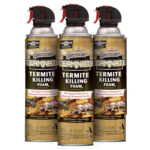 Spectracide Terminate Termite Killing Foam 16 Ounces for Indoor and Outdoor Use 3 Pack