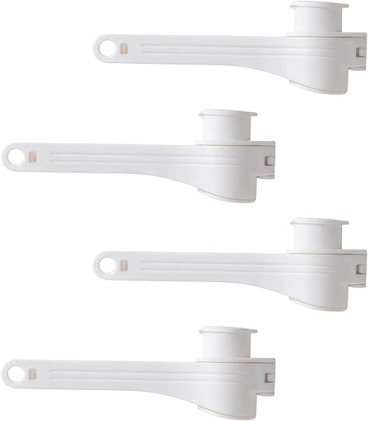 Pinzas blancas para bolsas con boquilla, 4 piezas