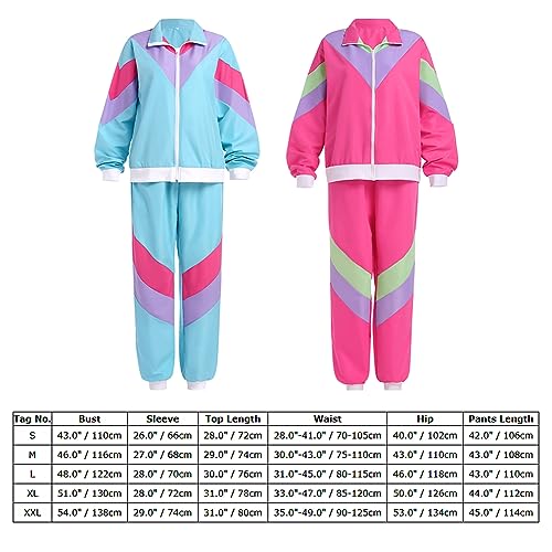 80s-Outfit-for-Men-Party-80s-Tracksuit-Men-80s-Windbreaker-Men-80s-Hip-Hop-Carnival-Halloween-Outfit-Retro-Party-Long-Sleeve-Zipper-Jacket-and-Pants-Set-Disco-Dancewear-Sky-blue-S