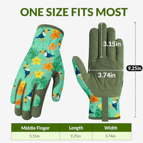 Image of Baidast Gardening Gloves for Women Garden Gloves for Womens Thorn Proof for Women's Gifts Digging Planting Pruning Weeding(Teal)