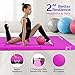 Matladin 6' Folding Tri-fold Gymnastics Gym Exercise Aerobics Mat, 6ft x 2ft x 2in PU Leather Tumbling Mats for Stretching Yoga Cheerleading Martial Arts (Purple)
