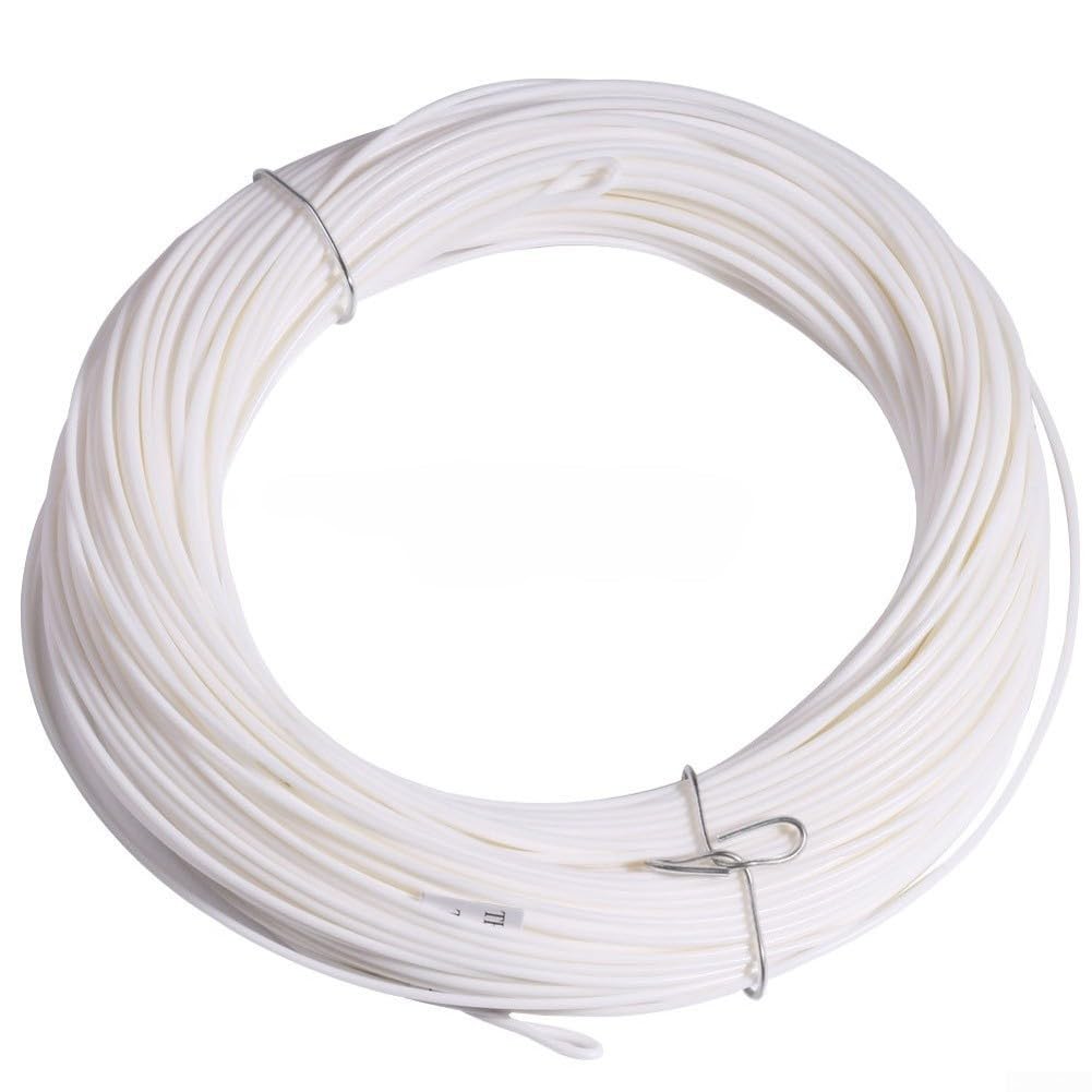 Fishing Line, 30M Floating Fly Line WF5F WF8F Low Stretch PE Material Welded Loop(8F white)