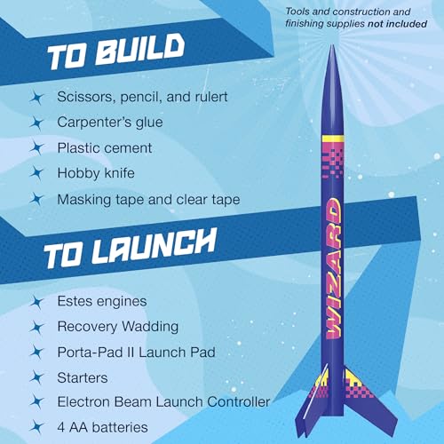 Estes 1754 Bulk Pack of 12 Wizard Rocket-Building Kits, Intermediate Flying-Rocket-Model Kits for Ages 10+, Classroom Science Experiments - Image 4