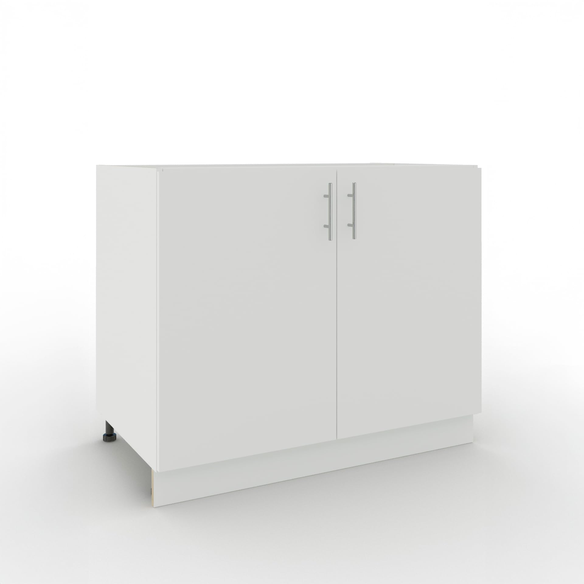 JD Greta Adjustable Kitchen Sink Base Unit - 1000mm - Sink Cabinet with Doors (No Worktop) - White Matt — image 1