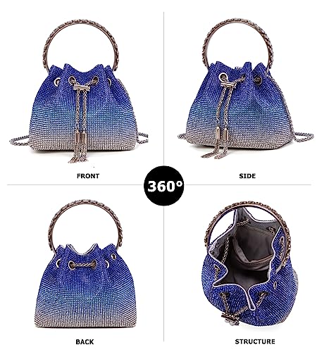 Image of Sweetovo Bling Crystal Rhinestone Purse for Women Sparkly Clutch Handbag Crossbody Bag for Evening Wedding Party Prom