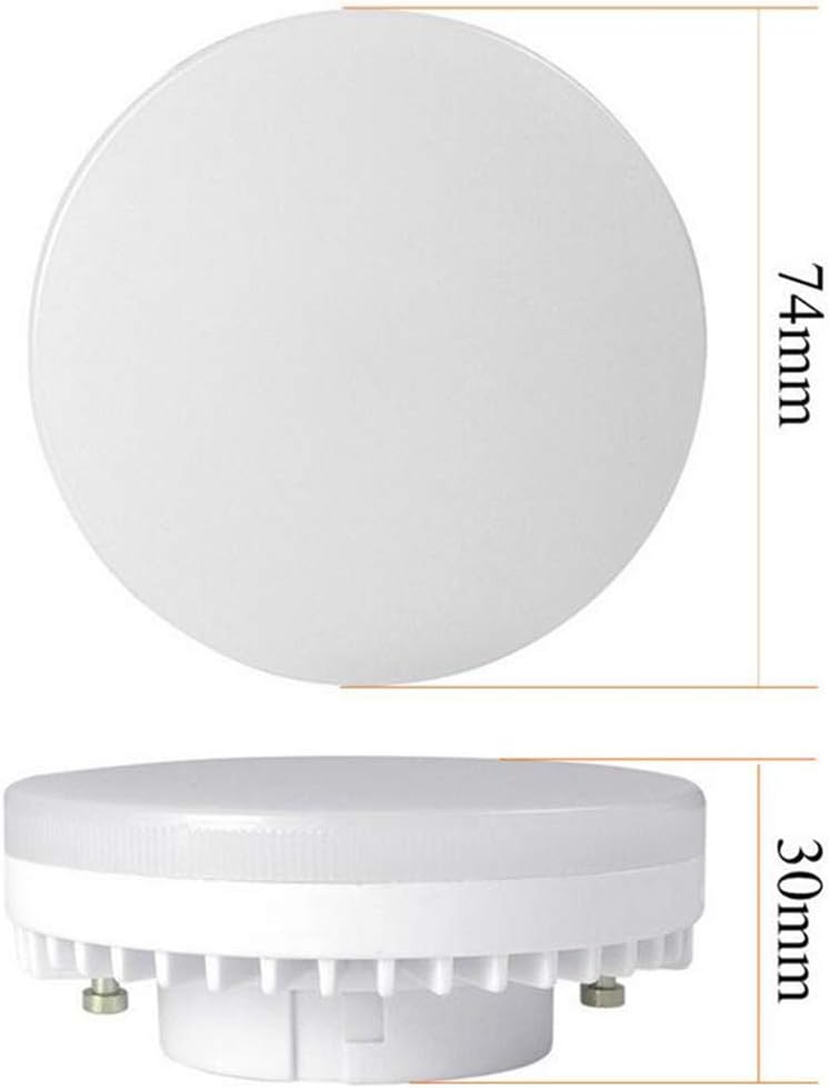 GX53 LED Bulbs 7W 700 Lumen Warm White 3000K Base CFL Replacement LED Puck Lights for Kitchen Under Cabinet Counter Exhibition Shop Showroom Lighting, 48 LED 2835 SMD, Pack of 2