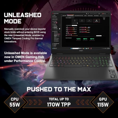 Image of HP OMEN RTX 5070 AMD Ryzen 9 8940HX 240Hz Gaming Laptop | 16 inch WQXGA IPS, 64GB DDR5 RAM, 1TB SSD, RGB Backlit KB, Low Blue Light, Windows 11 Home, w /bundle