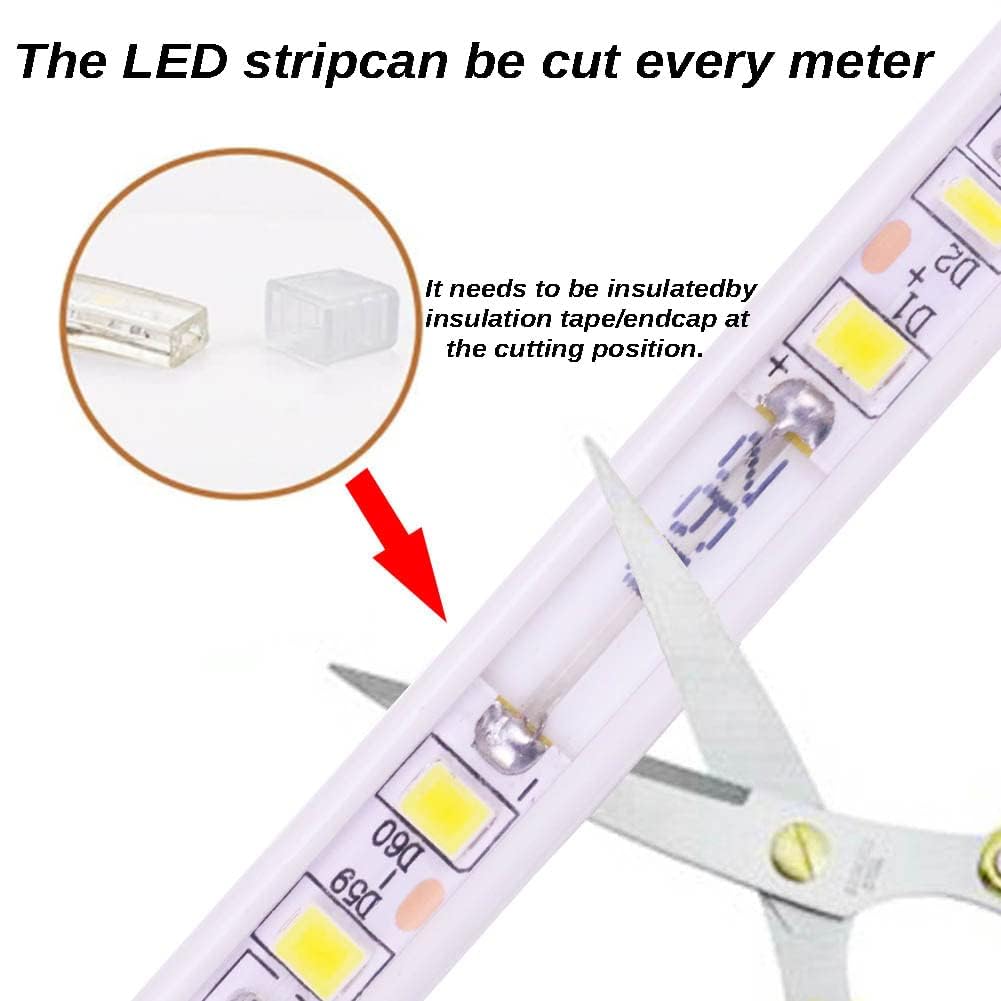 pcning 220 V 230 V 6M Zewnętrzna taśma LED 4000K SMD 5730 120 led/m 6 m biała, 6 metrów wodoodporna taśma LED IP67 (biała, 6)
