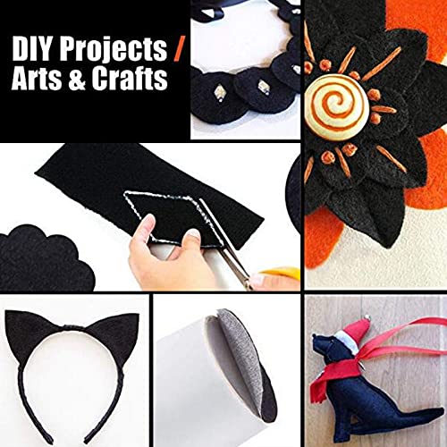 Kukyller Selbstklebende Filzbögen, 10 Stück, Samtstoff, DIY, selbstklebender Stoff, Samt-Flock-Trägerpapier, Filztapete für Dekoration, Nähen, Schmuckschatulle