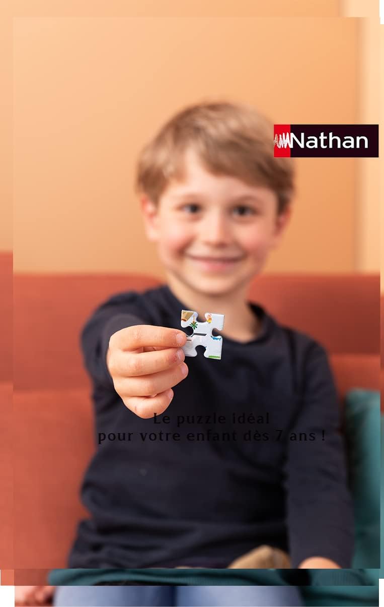 Nathan 86189 Children's Jigsaw Puzzle - 150 Pieces - The City of Pokémon - for Children from 7 Years - Premium Jigsaw Puzzle - Thick and Strong Cardboard - Adventure