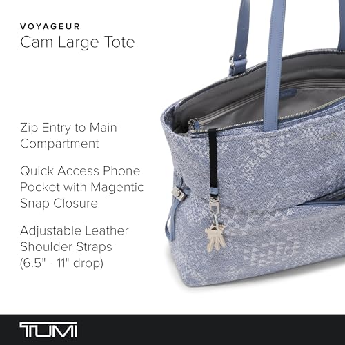 TUMI - Voyageur Cam Large Tote - Spacious Travel & Commuter Bag with Adjustable Straps - Fits up to 14" Laptop - Denim Blue2