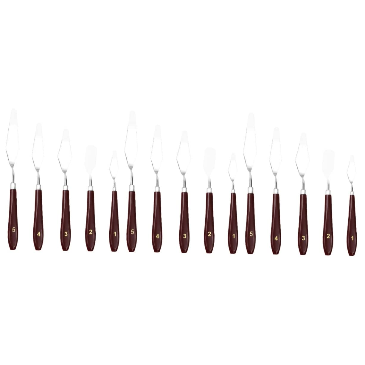 ibasenice 3sets 3d Printer Palette Knife Set Oil Painting Shovel Mixing Tool Spatula Set Plastic Handle 5pcs*3