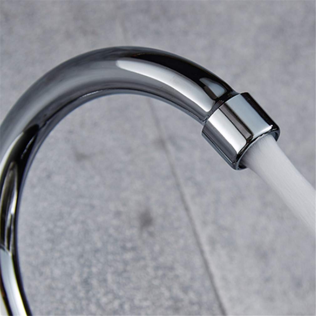 Grifo De Cocina Fría Simple Montado En La Pared, Cromado, Con Caño Giratorio, Agua Potable, Grifo Monomando Con Aireador Giratorio 360