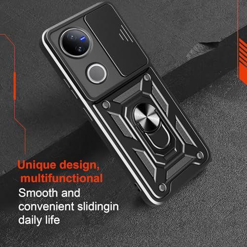 Coque compatible avec Vivo V50 5G et protection d objectif bleu - 4
