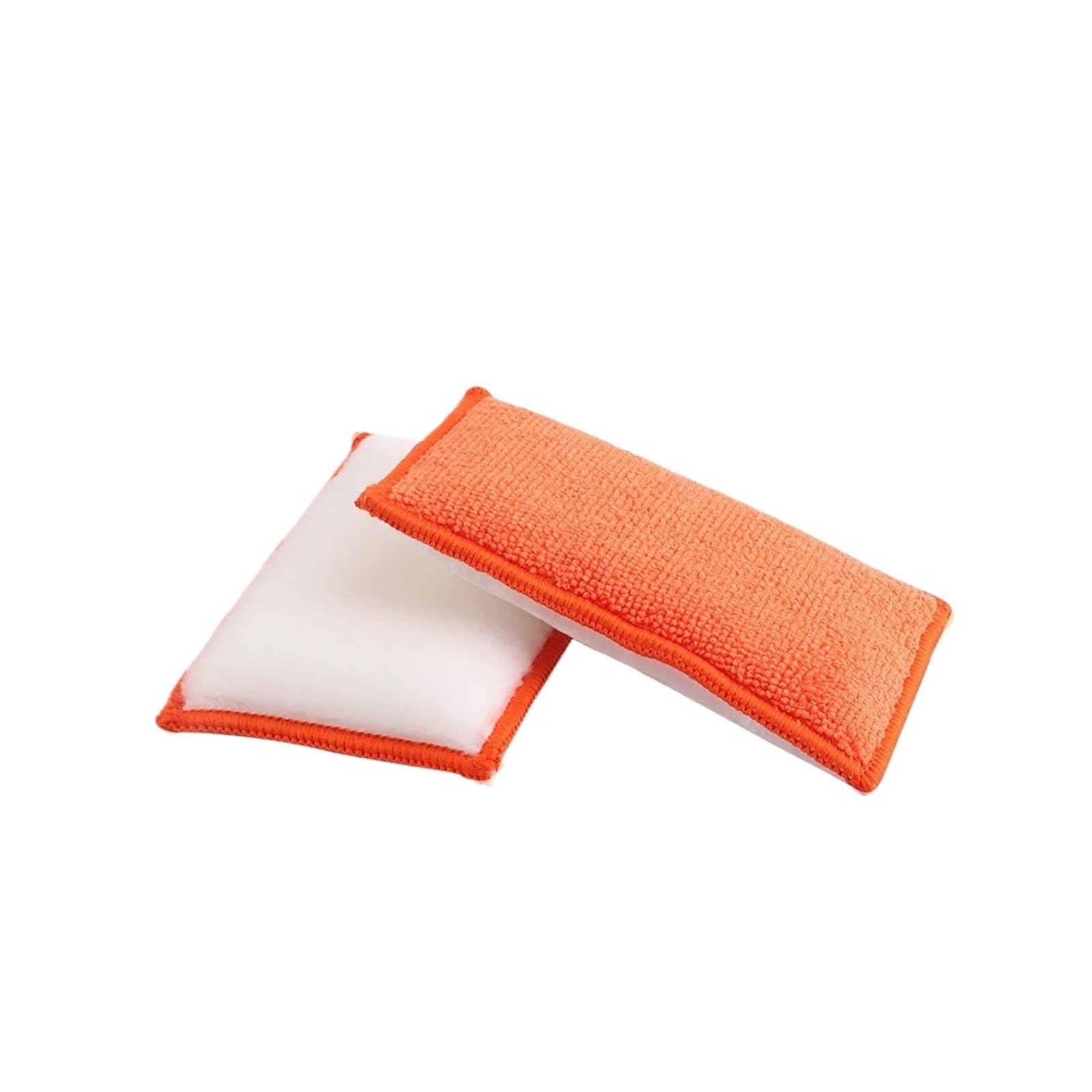 SPTA Orange Car Interior Scrubbing Washing Sponge-1PACK, Microfiber Car Wax Applicator Different Sides Hand Waxing Pads
