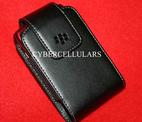 RIM Leather Swivel Holster for BlackBerry 8530 and 9300 - 1 Pack - Retail Packaging - Black