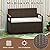 RELAX4LIFE Wicker Outdoor Storage Bench - Rattan Deck Box w/Protective Liner for Patio Furniture Pillows, Pool Supplies & Garden Tools, Porch Loveseat with Seat Cushion, Acacia Wood Armrests