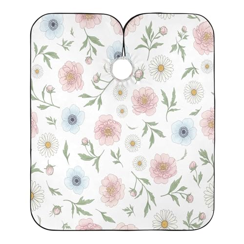Capa profesional para corte de cabello Peonies, impermeable, con cierre ajustable de broche, para peluquería y barbería miniatura 2