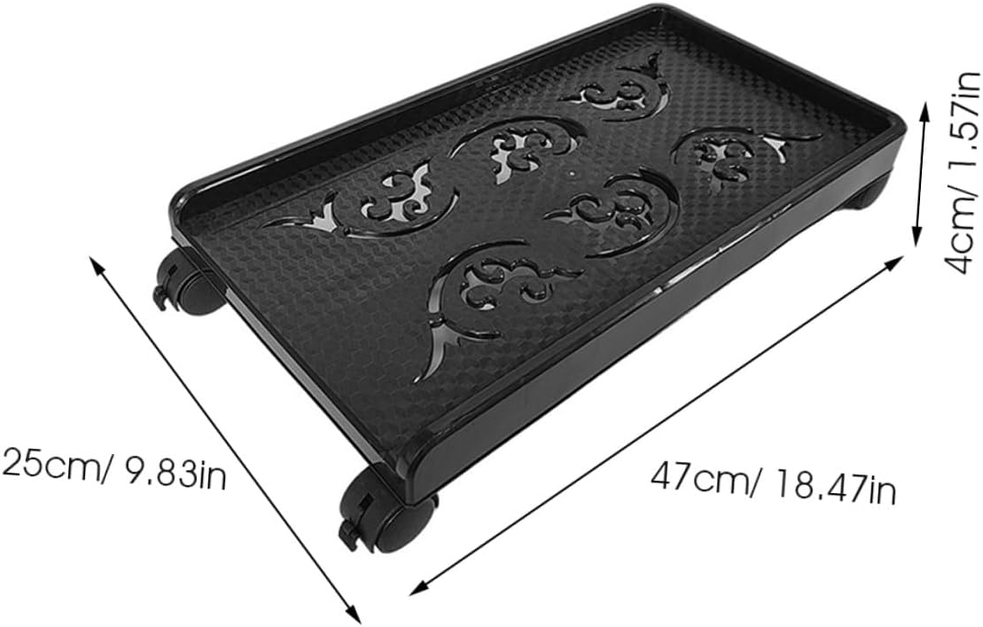 WOONEKY Movable Computer Tower Stand with Swivel Wheels Under Desk CPU Holder Cart for Gaming and Desktop Stable and Construction Enhanced Cooling and Ventilation with Brake Tray Fits