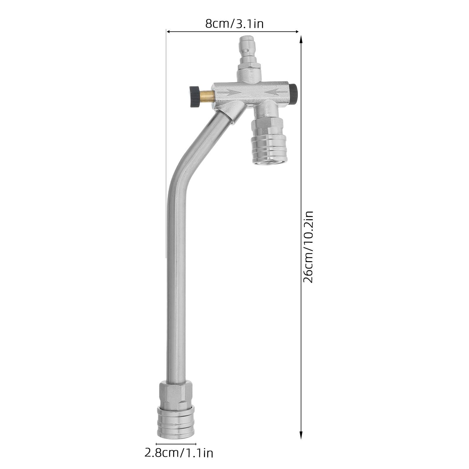 KICHOUSE 1 Set di accessori per idropulitrice: attacco per idropulitrice ad alta pressione con tubo da 1/4 di pollice e ugello a sgancio rapido per giardinaggio, pulizia esterna e cura dell'auto.