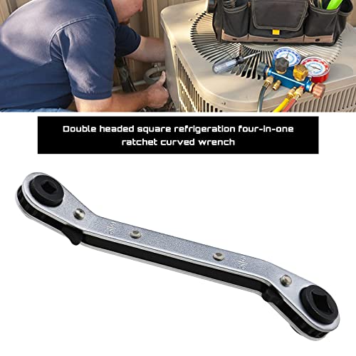 Create idea Square Ratchet Wrench 4-in-1 Reversible Spanner HVAC Maintenance Bend Wrench for Heating Air Conditioning Refrigeration Units Freezers Installation - Image 2