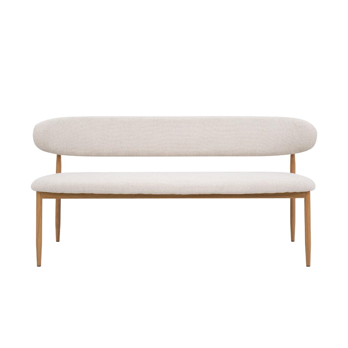 Giga Meubel Esszimmerbank Alexia | 180 cm | Beige/Natur | mit Rückenlehne