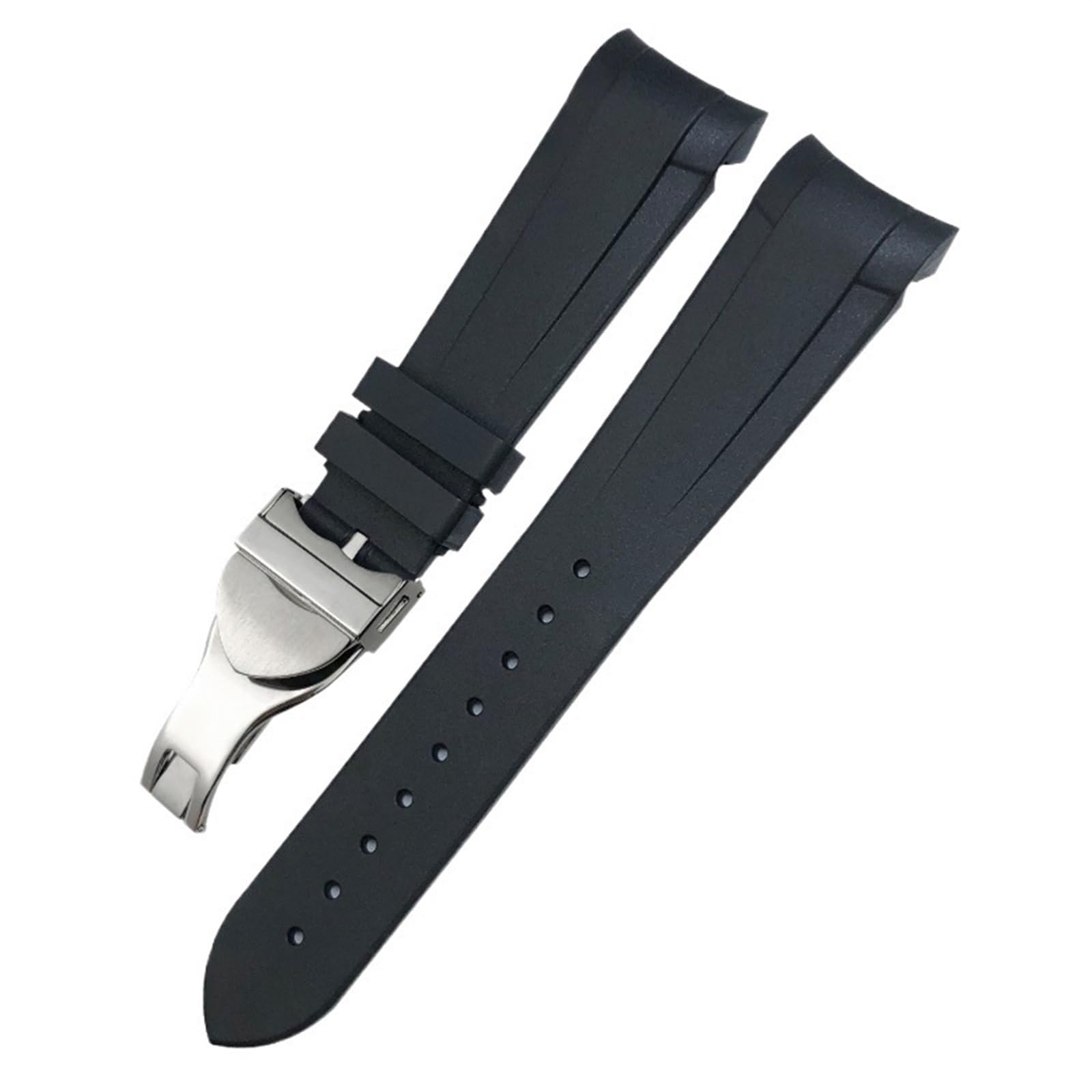 Correa de reloj de silicona y goma con extremo curvado, 22mm, 20mm, para Tudor Black Bay, 41mm, Pelagos, 42mm, 1958, correa de reloj deportivo azul