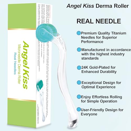 Angel Kiss Derma Roller Titanium Real Needles Microneedling Roller (Advanced-5) - 192 Micro Needling 0.30mm Dermal Kit for Face, Scalp, Body, At-Home Microdermabrasion Roller for Women & Men - Image 6