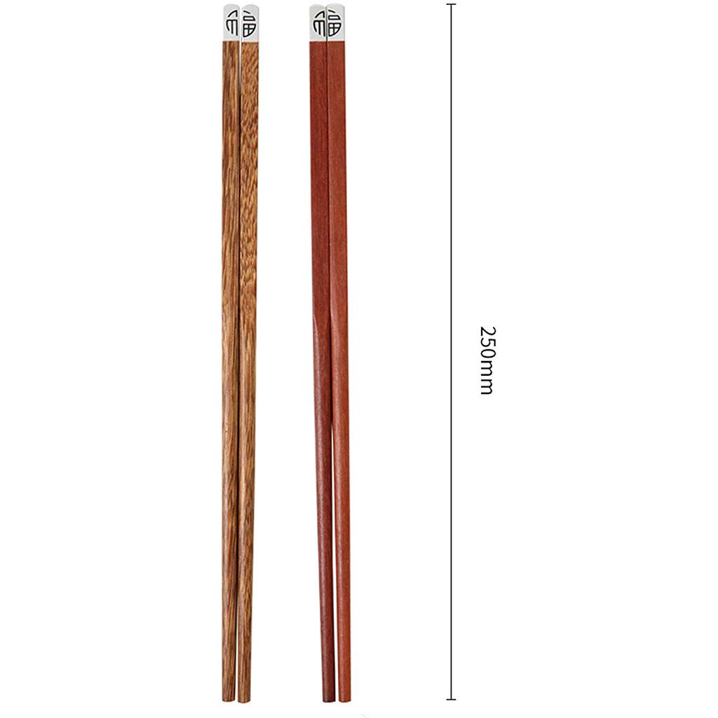 Bopstichi di Legno Naturali Set Regalo, 10 Coppie di Bacchette in Legno Riutilizzabili, Lavabili in Lavastoviglie, Fatti a Mano Corse di Sushi Coreane Giapponesi per A