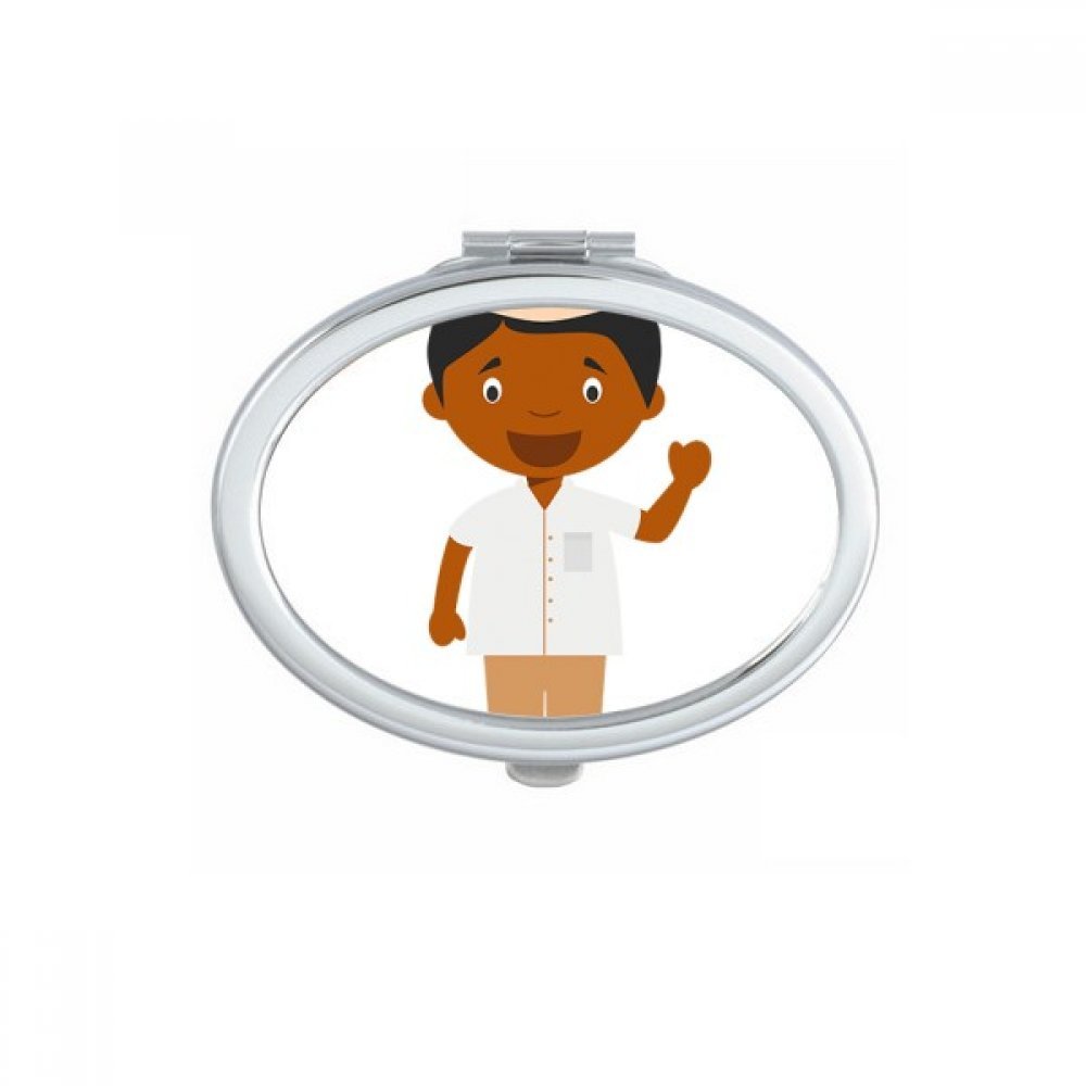 Miroir de maquillage compact ovale petit miroir main mignon portable accessoire multicolor
