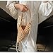 Handwoven Fashion Seashell Bag - Stylish & Unique Boho Clutch with Pearl Strap, Leather Handle & Premium Hardware (Khaki)
