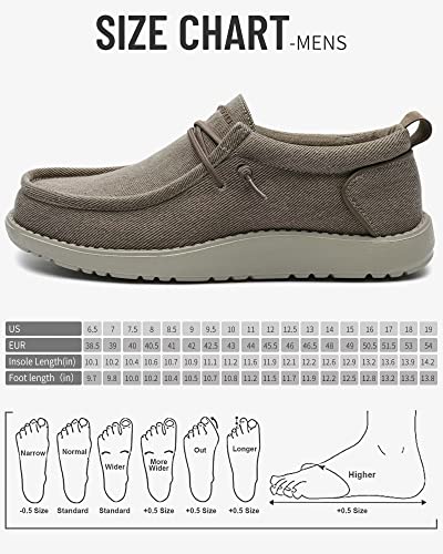 Image of 1TAZERO Men Slip On Shoes Loafer with Arch Support Insoles,Men Casual Shoes for Plantar Fasciitis